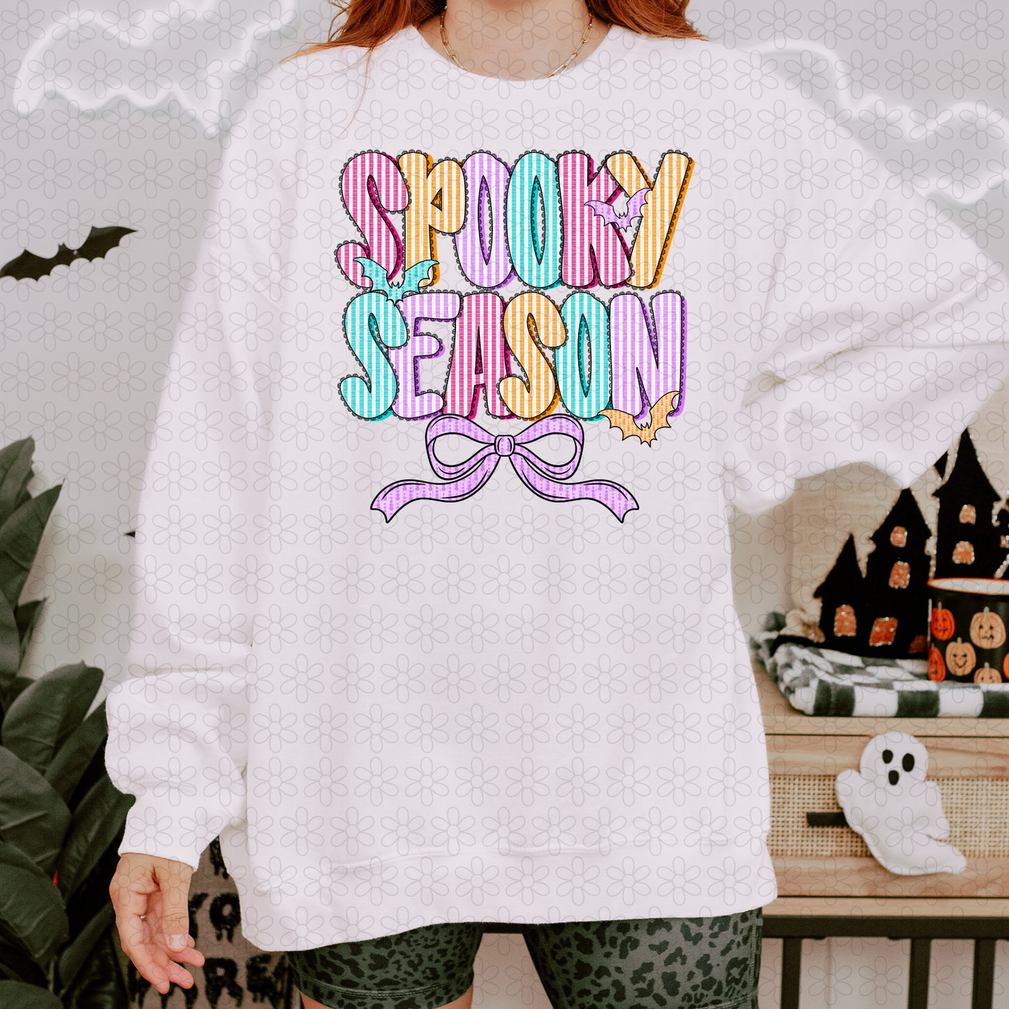 Spooky Season Coquette Completed Tee