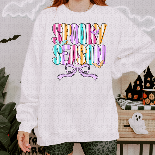 Spooky Season Coquette Completed Tee