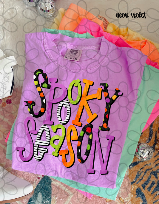 Spooky Season Polka Dots Kids Completed Tee