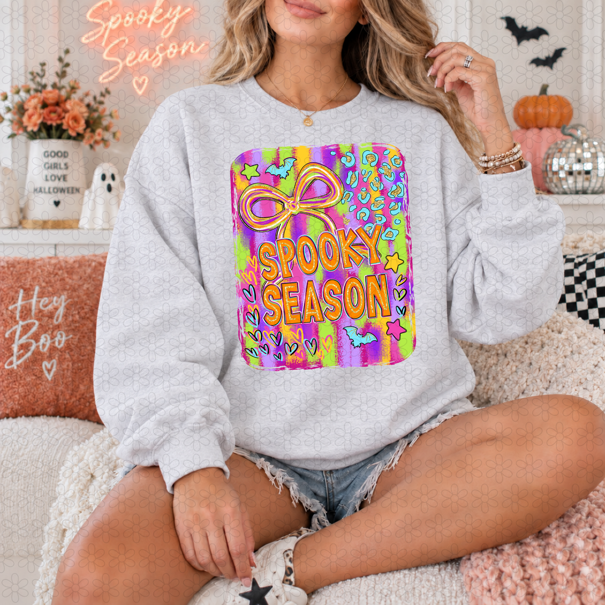 Spooky Season Preppy Leopard Completed Tee