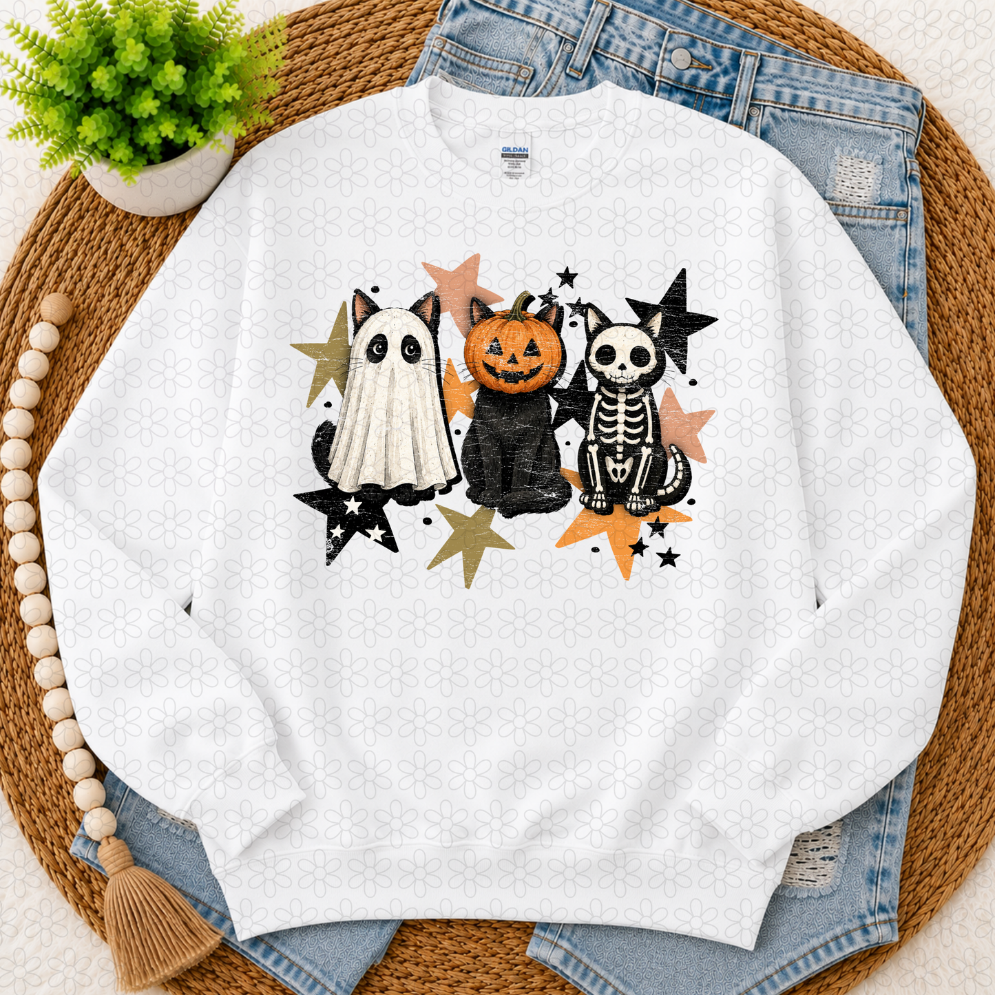 Spooky cats Completed Tee
