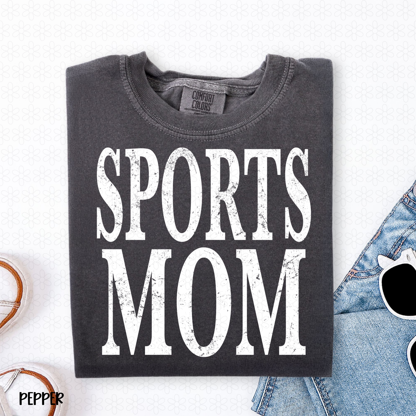 Sports Mom- White Font DTF Transfer