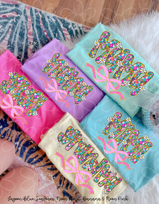 Spring Floral Names DTF Transfer