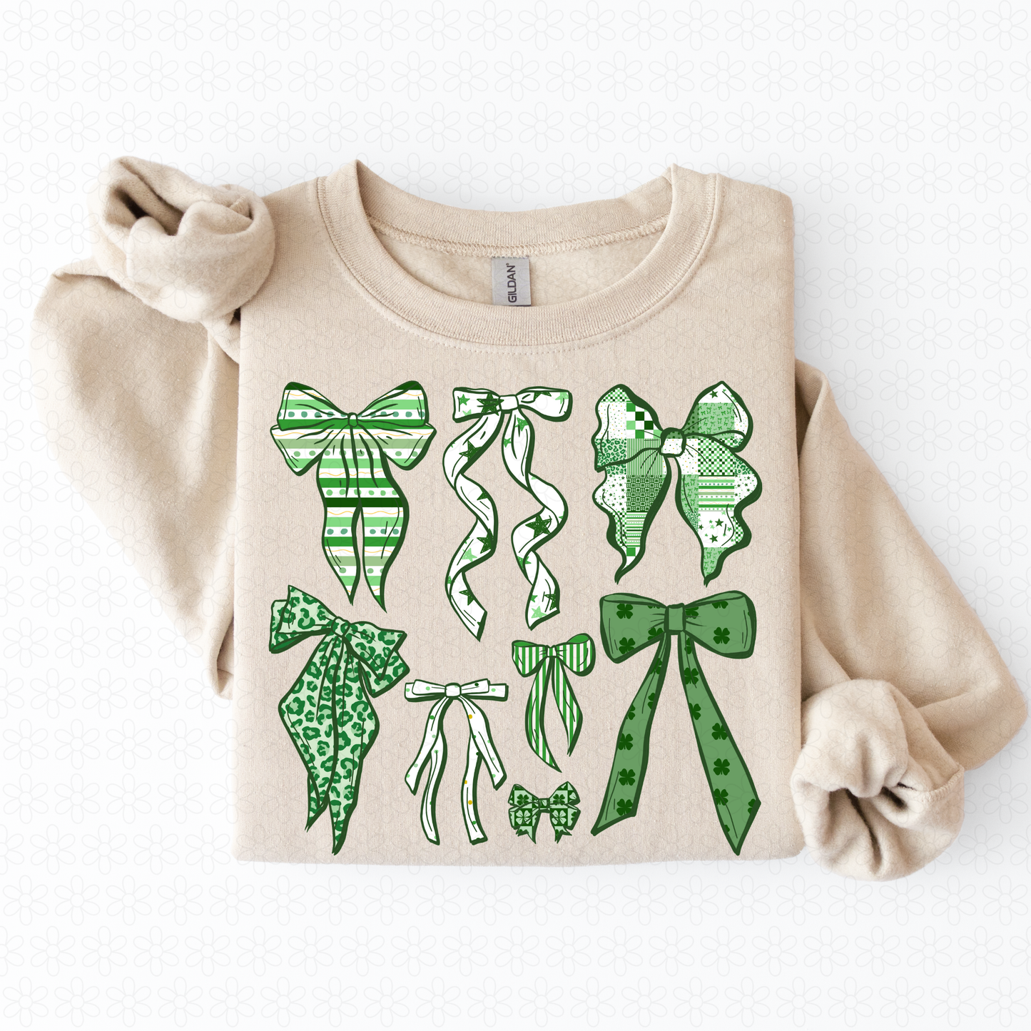 St. Patricks Coquette Bows Collage  Kids Completed Tee