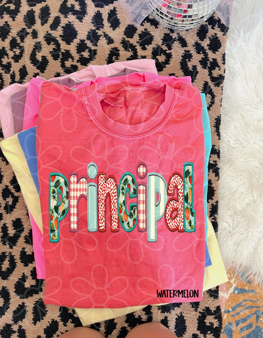 Strawberry Stripes Principal Completed Tee