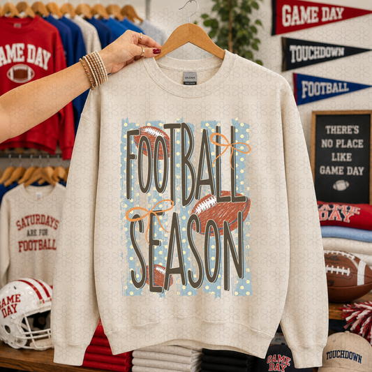 Stripe Football Season DTF Transfer