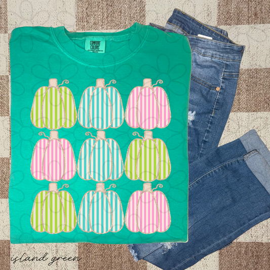 Striped Pumpkins DTF Transfer