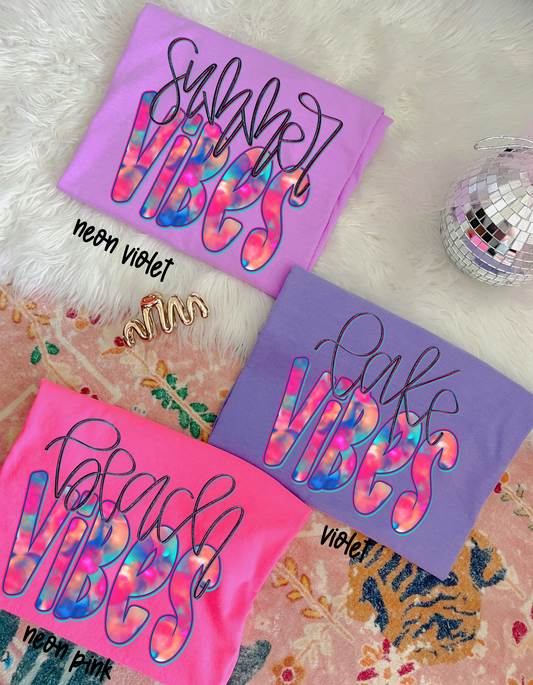 Beach Vibes Tie-Dye Kids Completed Tee