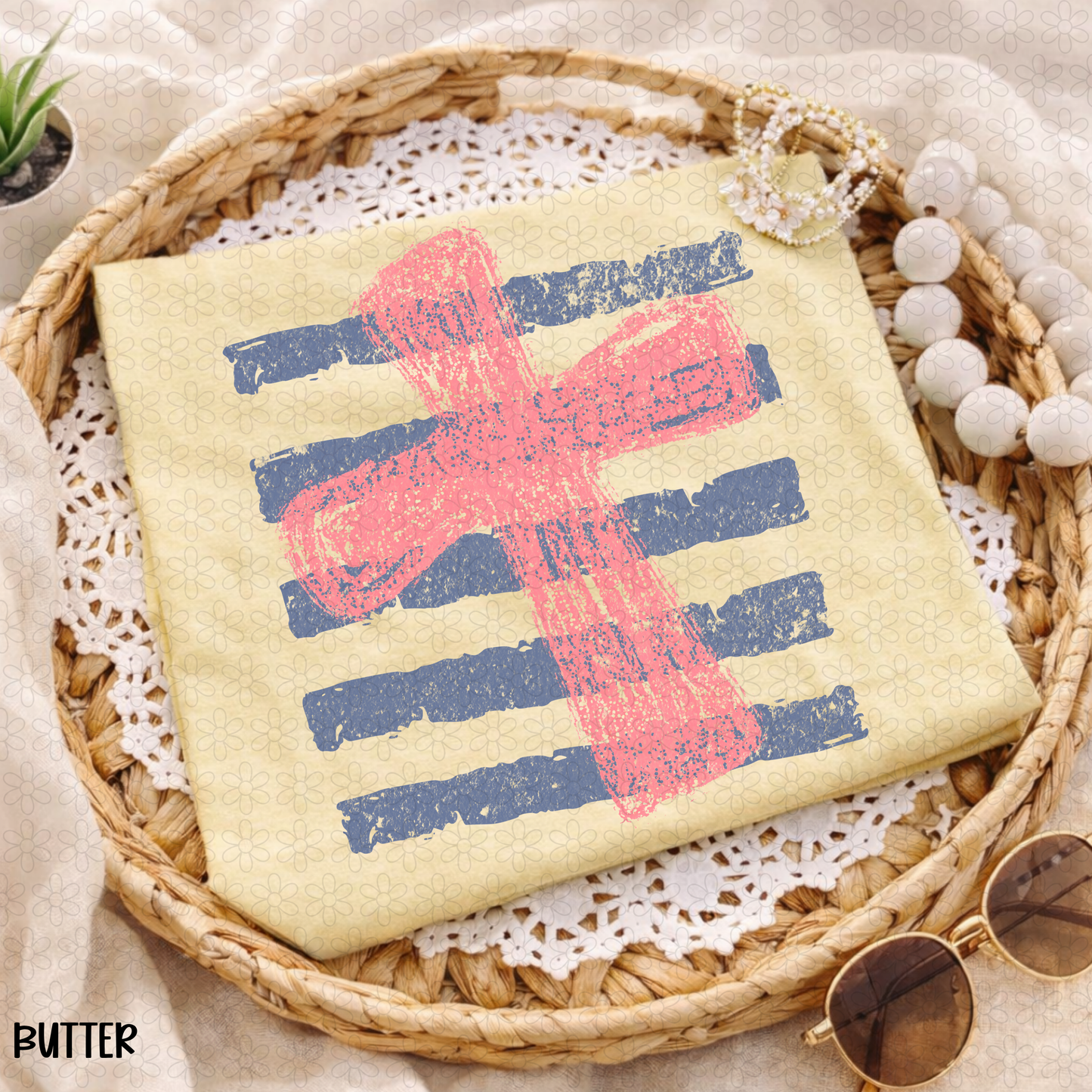 Summer Cross Completed Tee