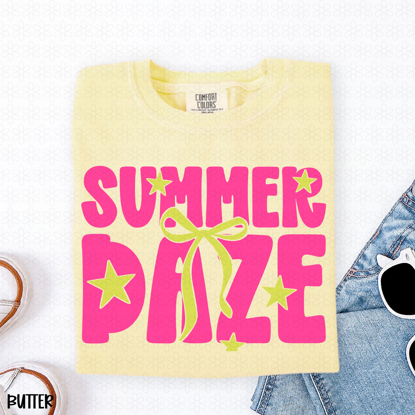 Summer Daze- Pink Completed Tee