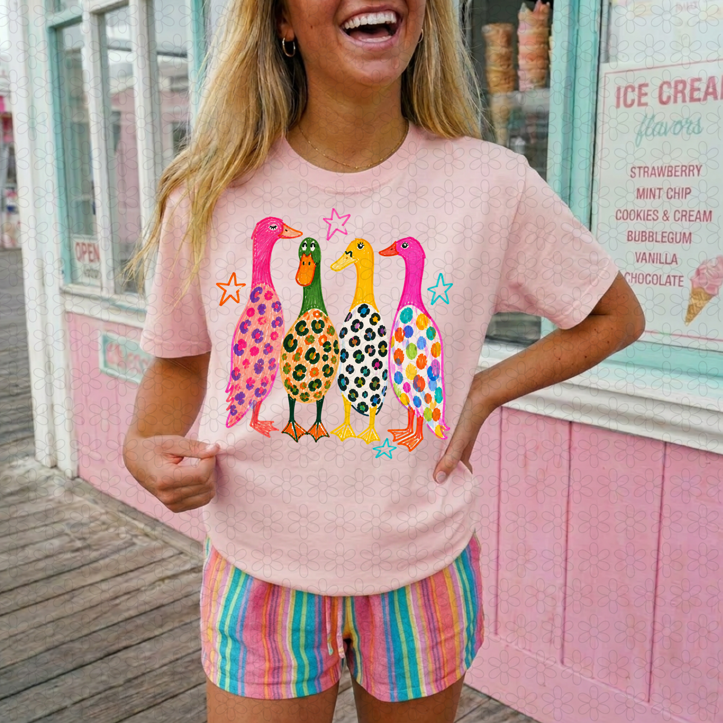 Summer Ducks Completed Tee