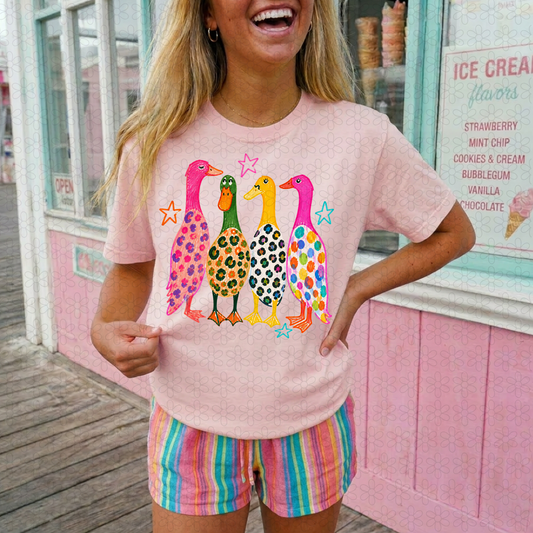 Summer Ducks Completed Tee