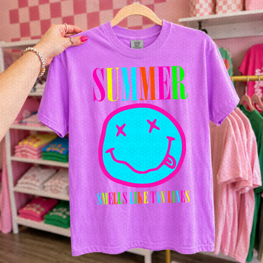 Summer Smells Like Tan Lines Completed Tee