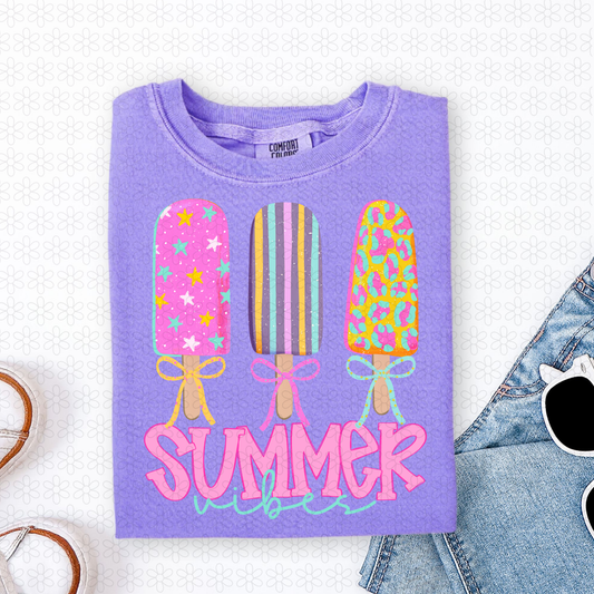Summer Vibes Popsicles Completed Tee