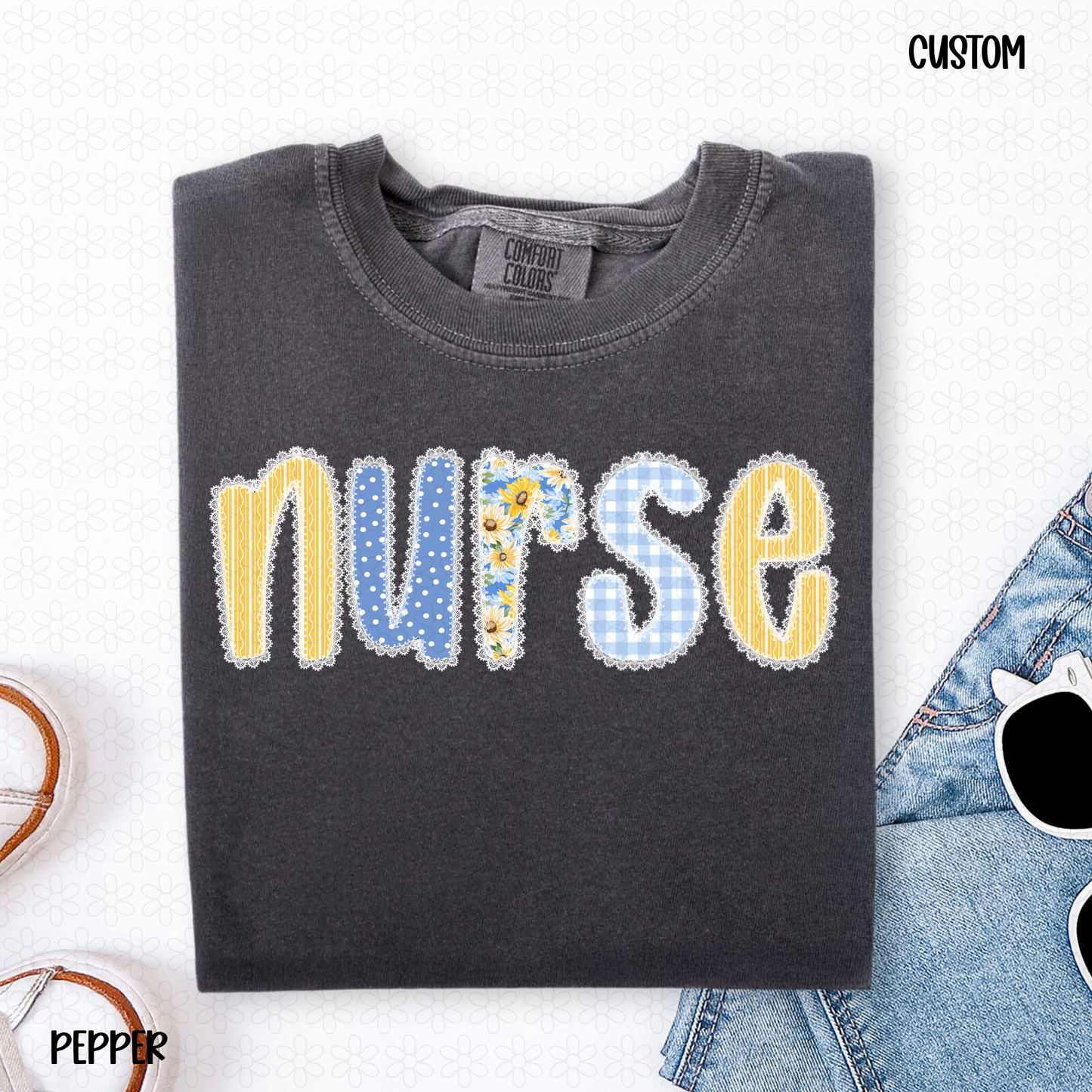 Sunflower Custom Names Completed Tee