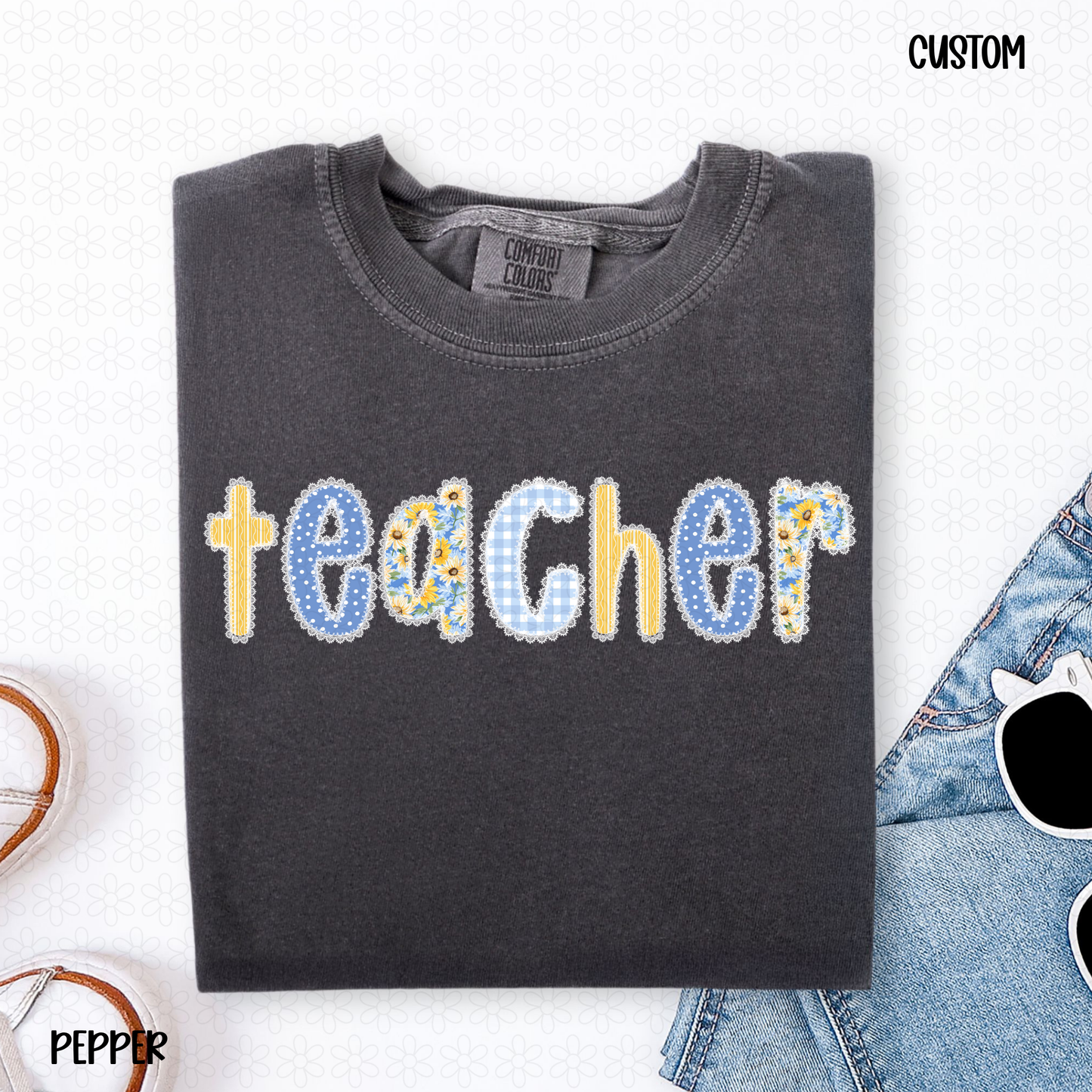 Sunflower Custom Names Completed Tee