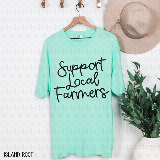 Support Local Farmer- BLACK Completed Tee