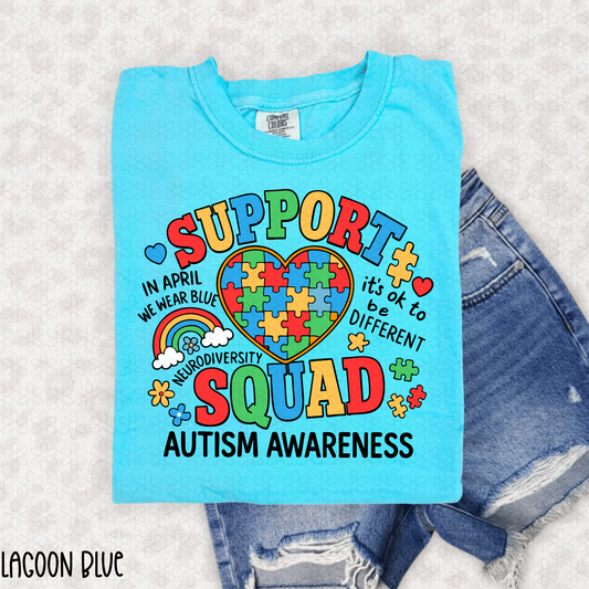 Support Squad Autism Awareness Completed Tee