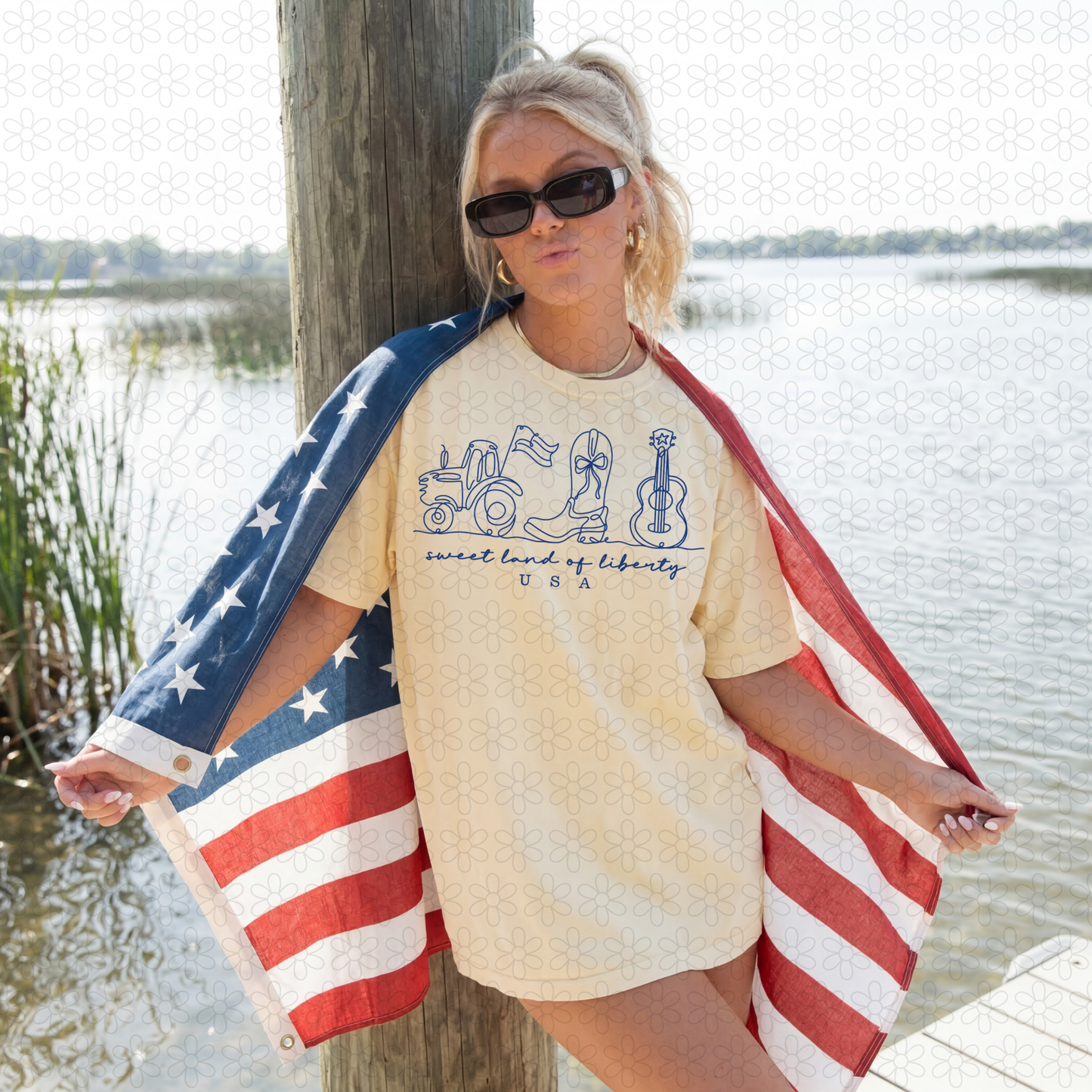 Sweet Land Of Liberty (Multiple Colors) Completed Tee