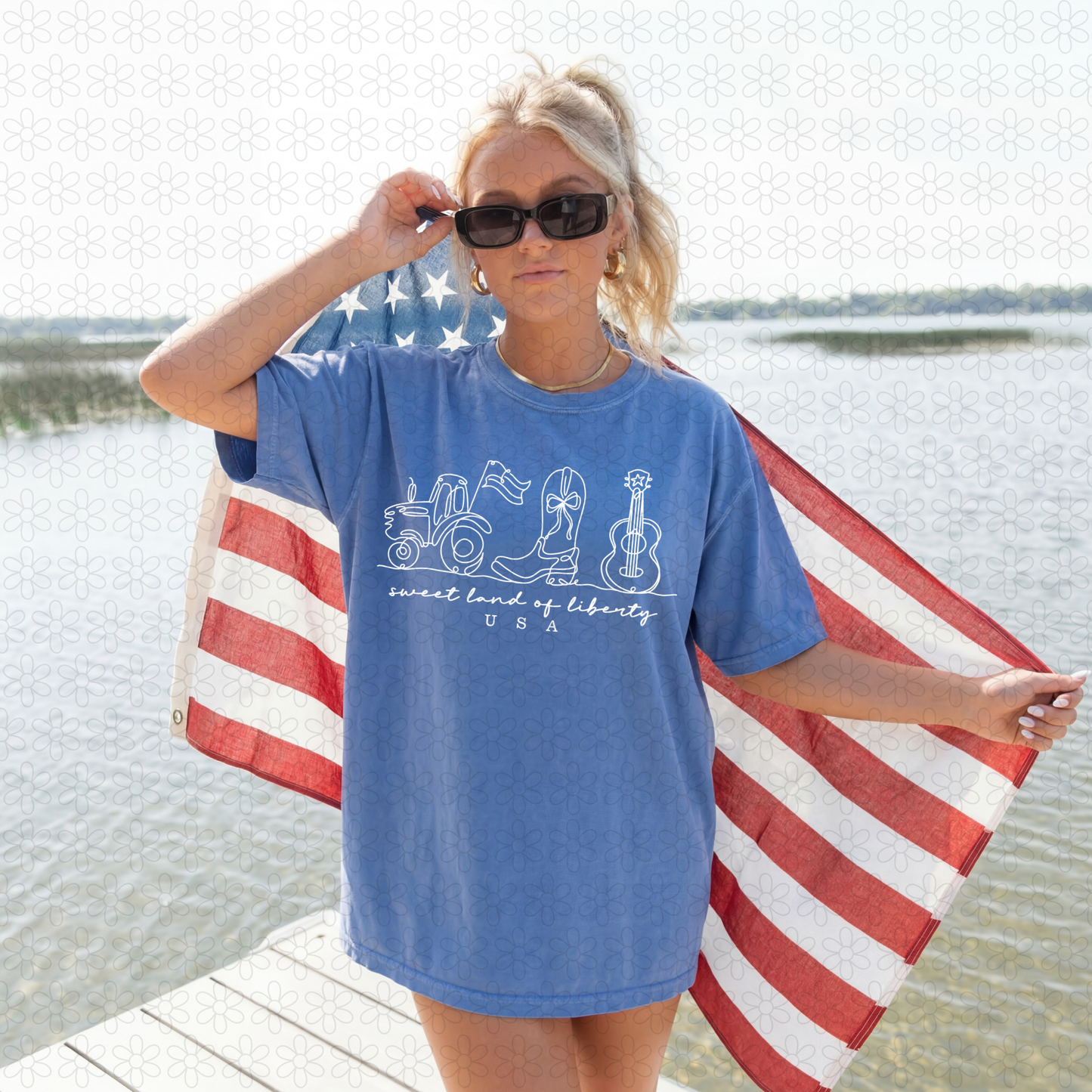 Sweet Land Of Liberty (Multiple Colors) Completed Tee
