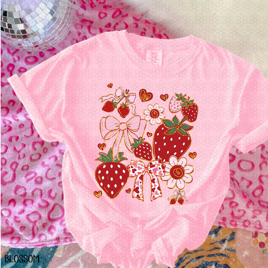 Sweet Strawberries Completed Tee