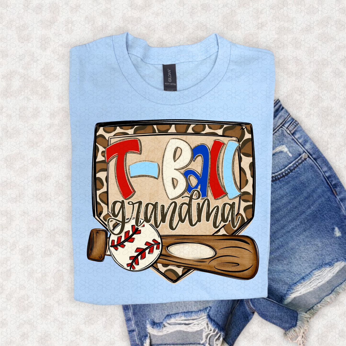 Leopard Plate T-Ball Titles (Multiple Options No Customs) DTF Transfer