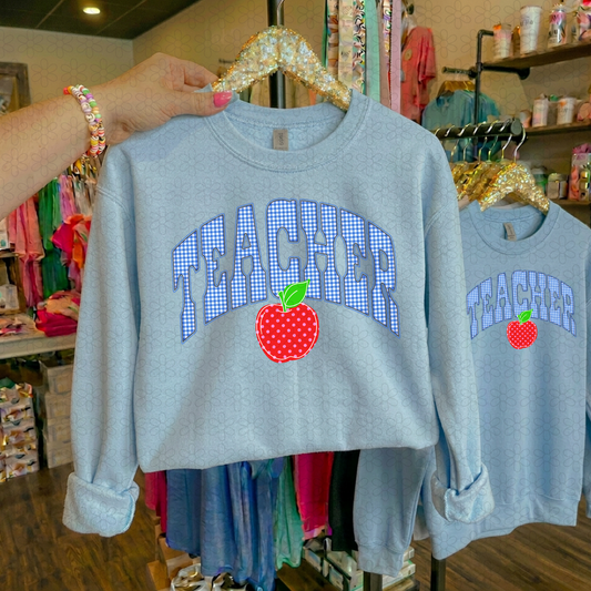 TEACHER  POLKA DOT APPLE DTF Transfer