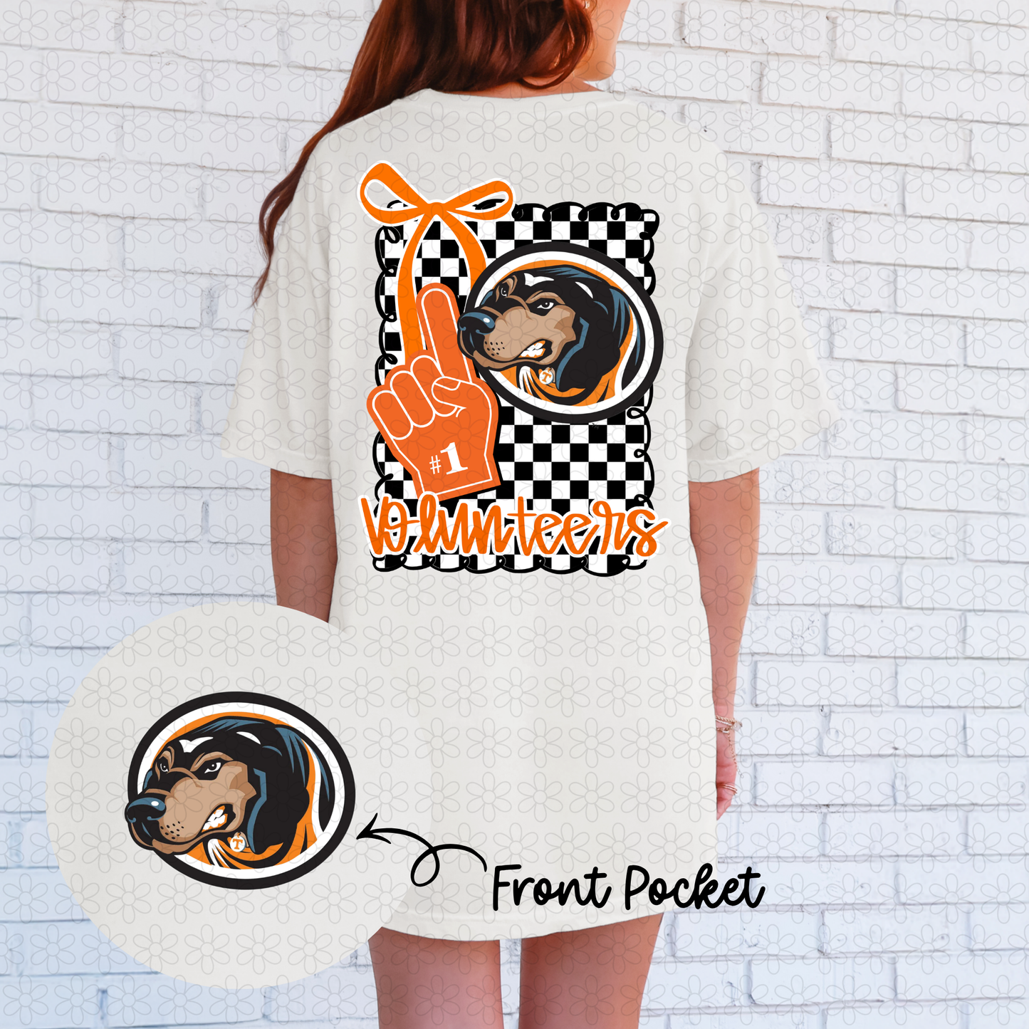 Bow Checkered Teams (Multiple Options) Completed Tee