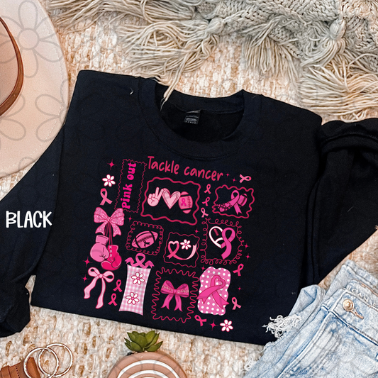 Tackle Cancer Collage Completed Tee