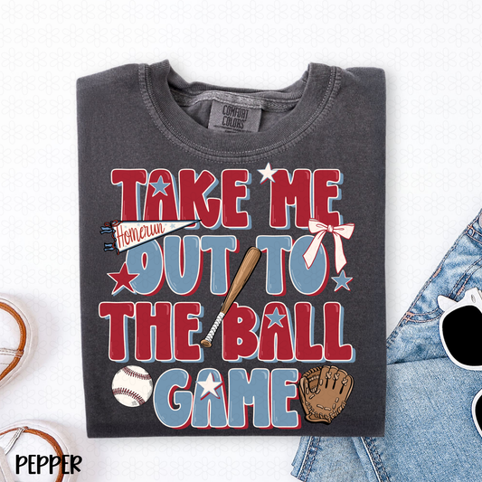 Take Me Out To The Ball Game Baseball DTF Transfer