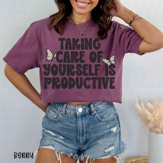 Taking Care Of Yourself Is Productive DTF Transfer