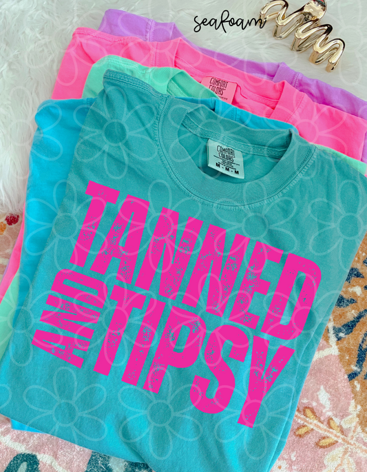 Tanned And Tipsy Pink DTF Transfer