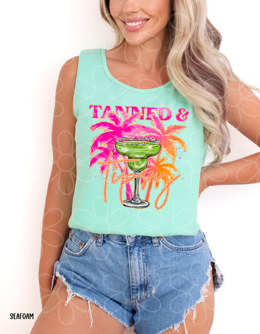 Tanned And Tipsy Completed Tee