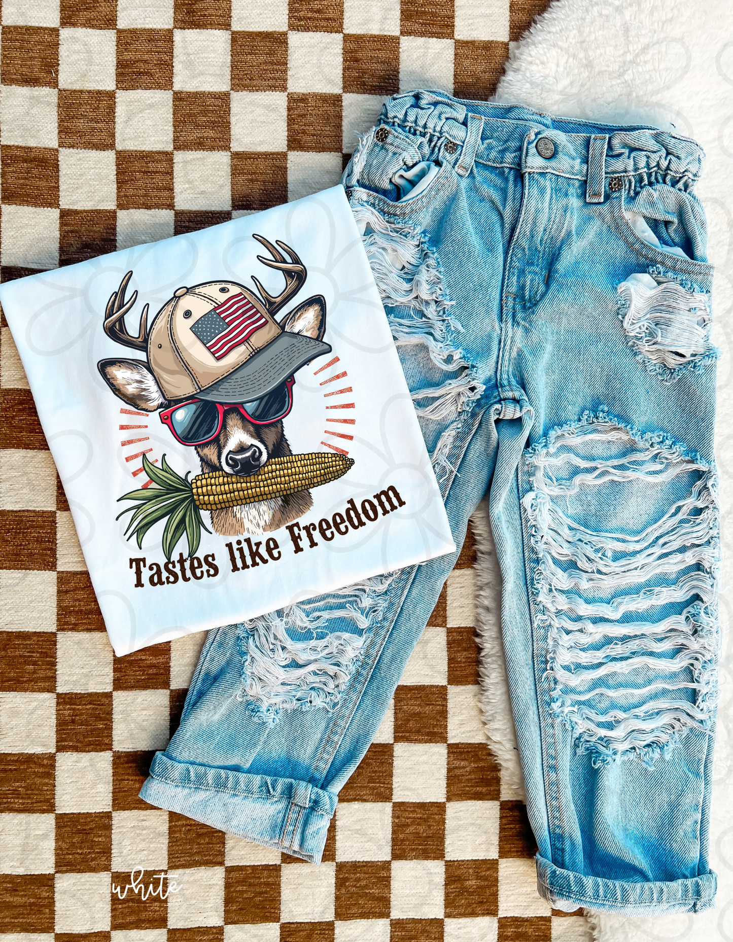 Tastes Like Freedom Deer Kids Completed Tee
