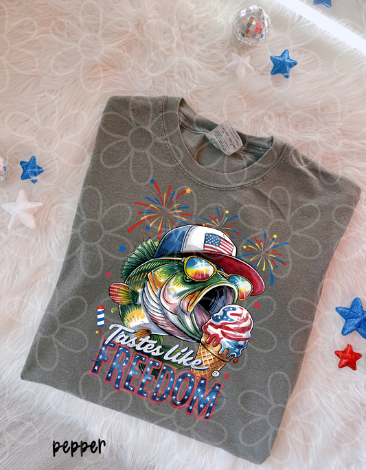 Tastes Like Freedom Fish Completed Tee