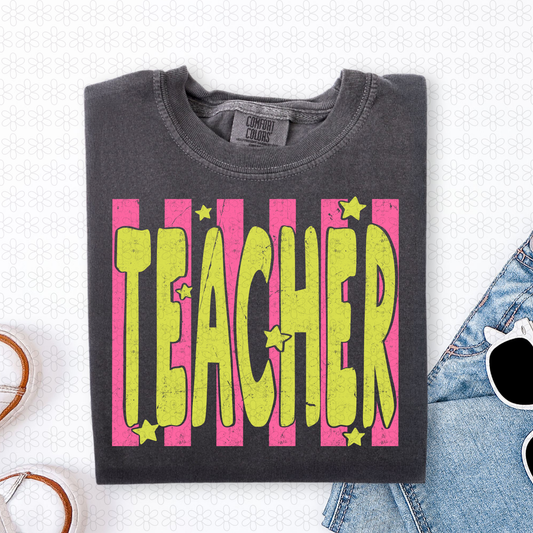 Teacher Stripes (Multiple Colors) Completed Tee