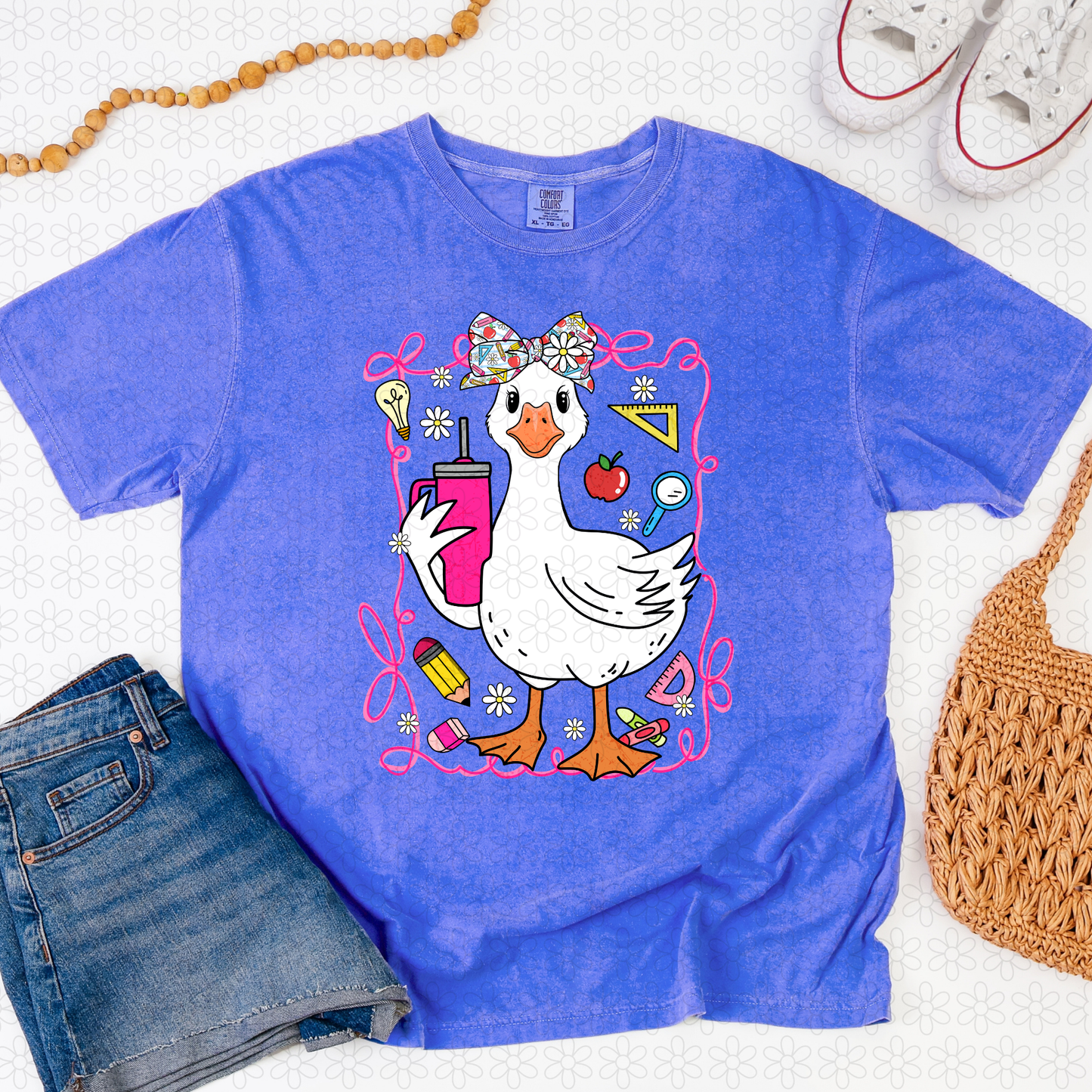 Teacher Goose Completed Tee
