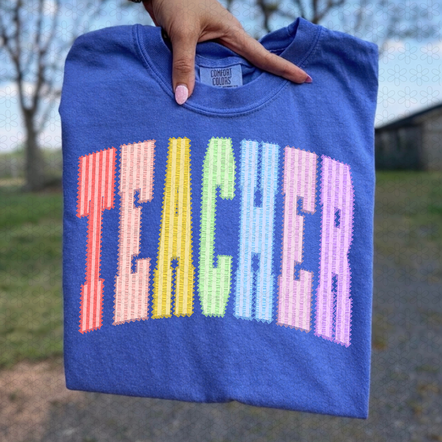 Teacher Seersucker Completed Tee