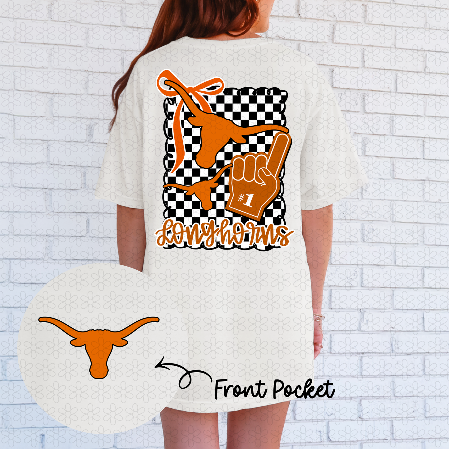 Bow Checkered Teams (Multiple Options) Completed Tee