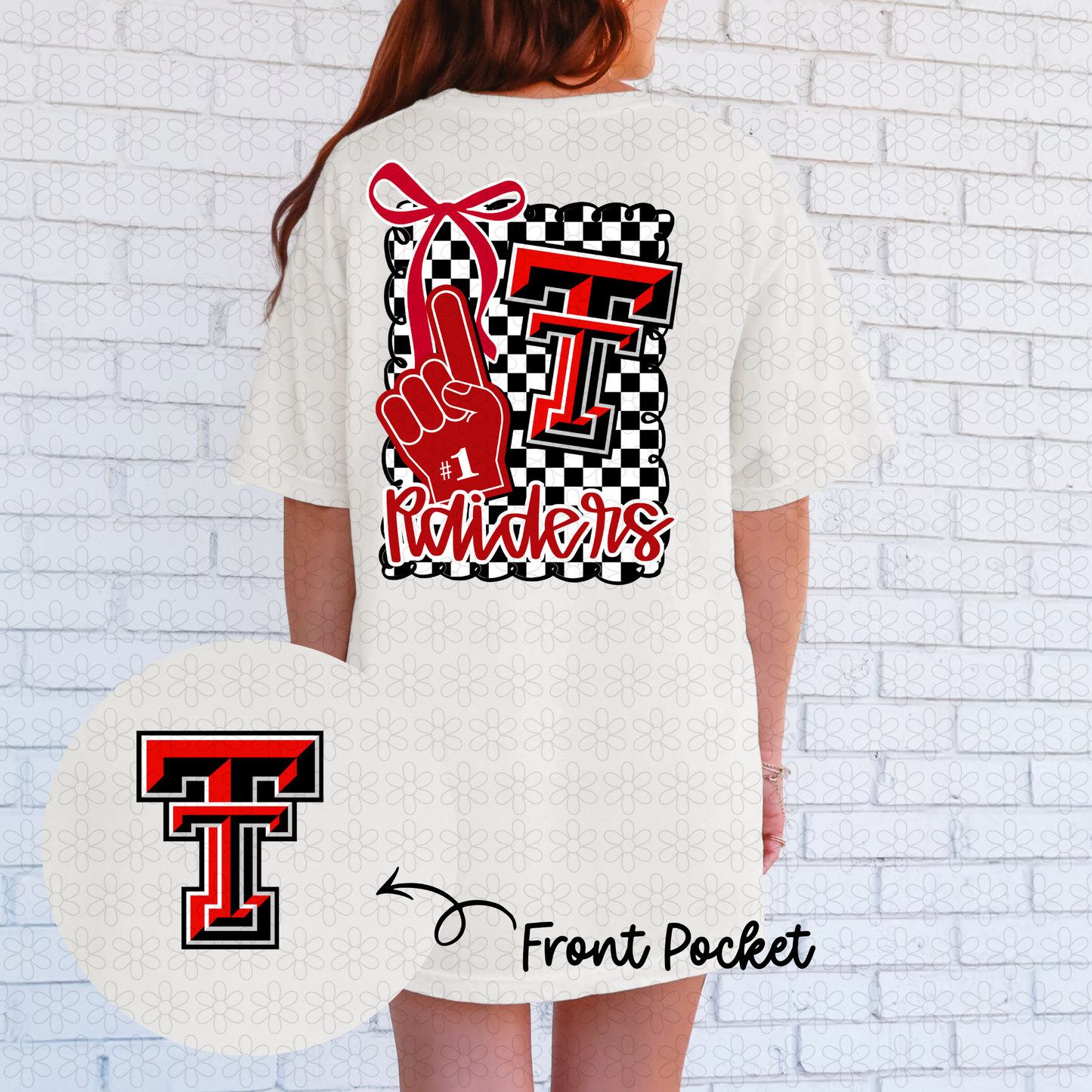 Bow Checkered Teams (Multiple Options) Completed Tee