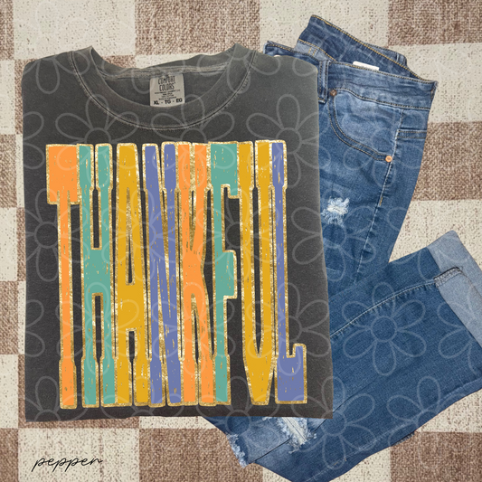 Thankful Fall Gold Colors Kids Completed Tee