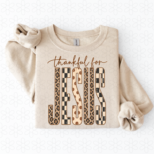 Thankful For Jesus (Multiple Colors) Completed Tee