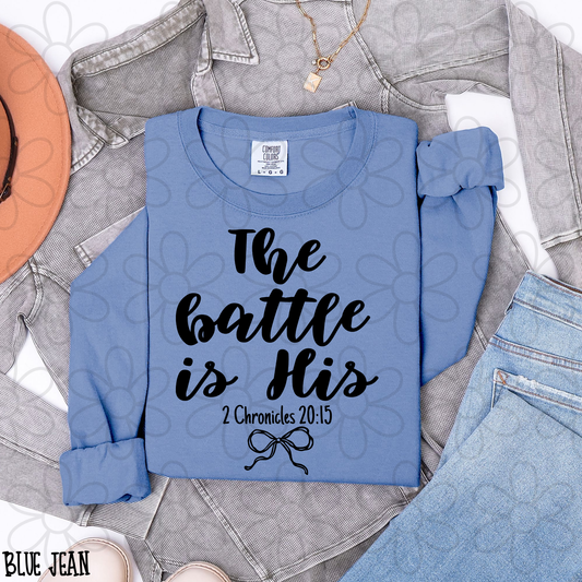 The Battle Is His Completed Tee