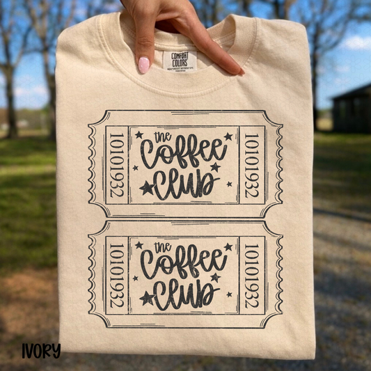 The Coffee Club Stamp- Black Completed Tee