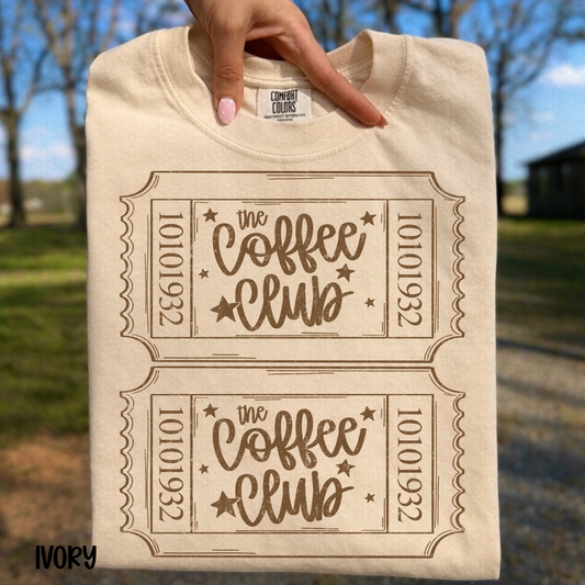 The Coffee Club Stamp- Brown Completed Tee