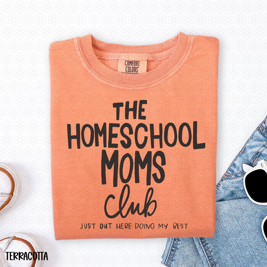 The Homeschool Moms Club- Black Completed Tee