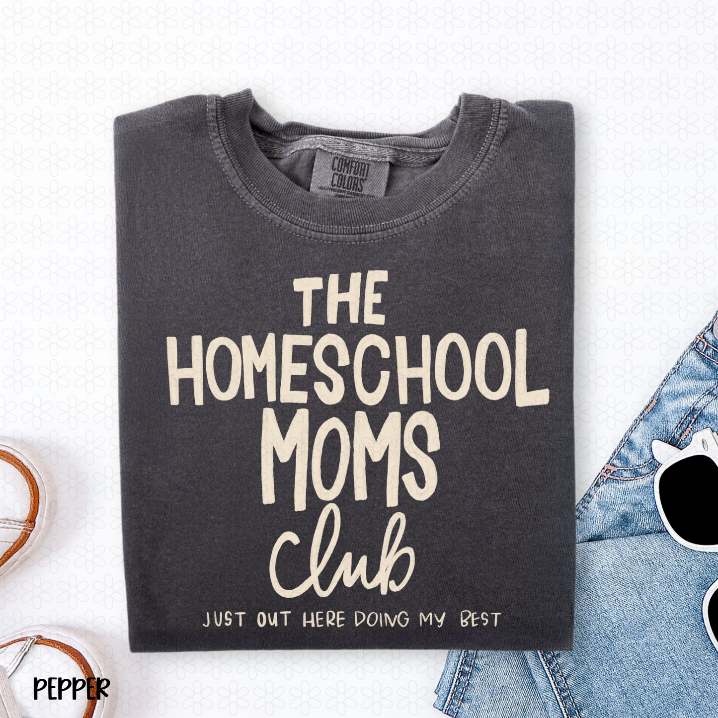 The Homeschool Moms Club- Off White Completed Tee