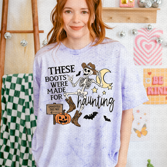 These Boots Were Made For Haunting Completed Tee