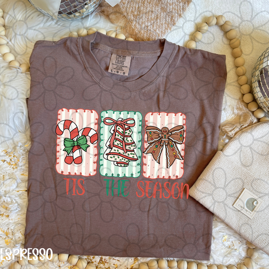 Tis The Season Christmas Snacks Kids Completed Tee