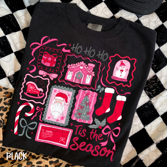 Tis The Season Pink Coquette Collage DTF Transfer